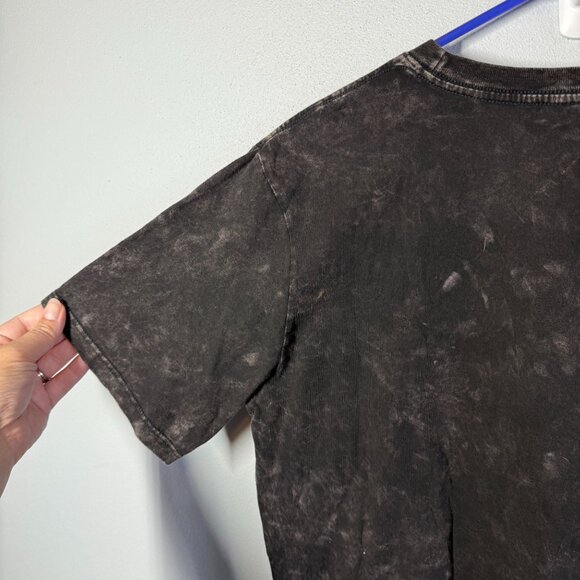 NWT Nickelodeon SpongeBob T-Shirt Large Black Acid Wash Short Sleeve Cartoon - Picture 5 of 7